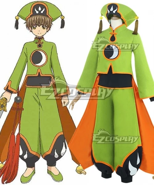 Cardcaptor Sakura: Clear Card Syaoran Li Chinese Robe Men Women Uniform for Halloween Party Adult Cosplay Costume E001