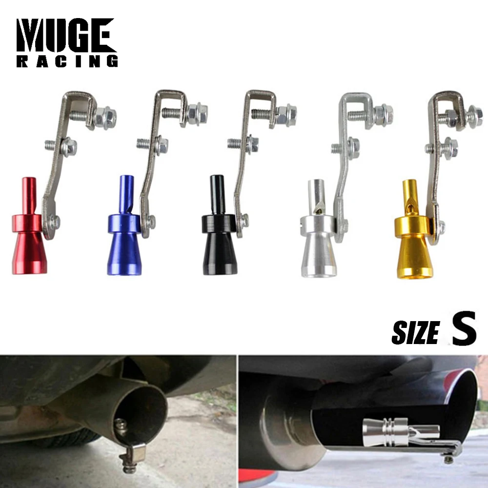 Size S Universal Car Exhaust Tip Turbo Sound Whistles Muffler Exhaust Valve 5 Color Turbo Sound Whistle Muffler Exhaust TUR006-S