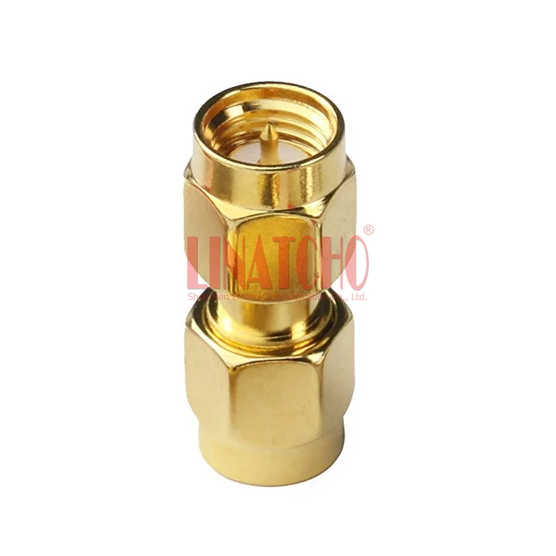 Gold Plated 50ohm RF Double Straight Coax Plug SMA Male to Male Connector Adapter Converter