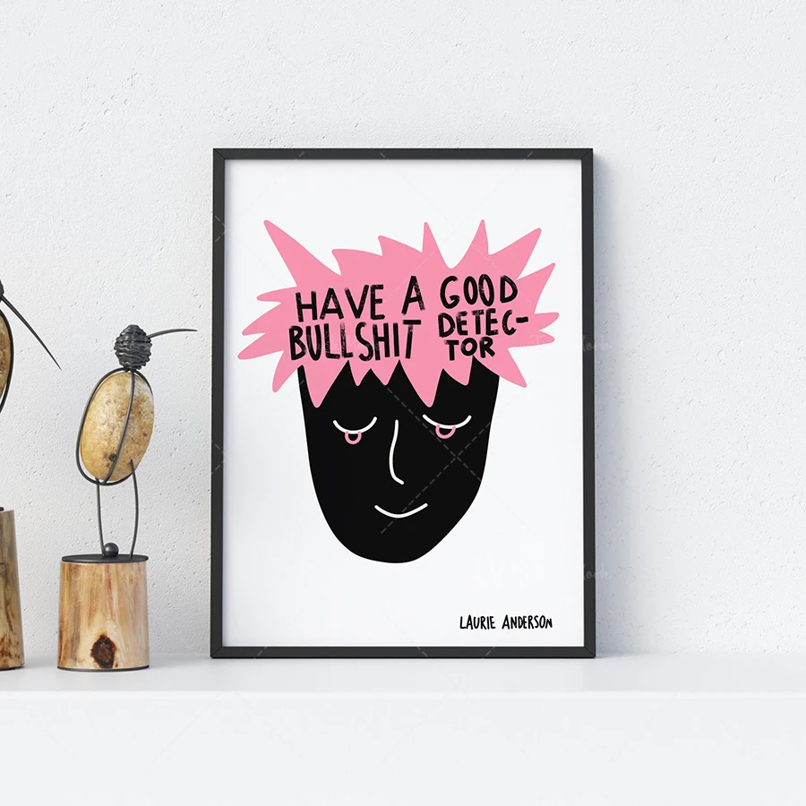 Andy Warhol Quote Print | Typography Art | Self Esteem Poster | Printable Art | Scandi Art Print | Quote Illustration