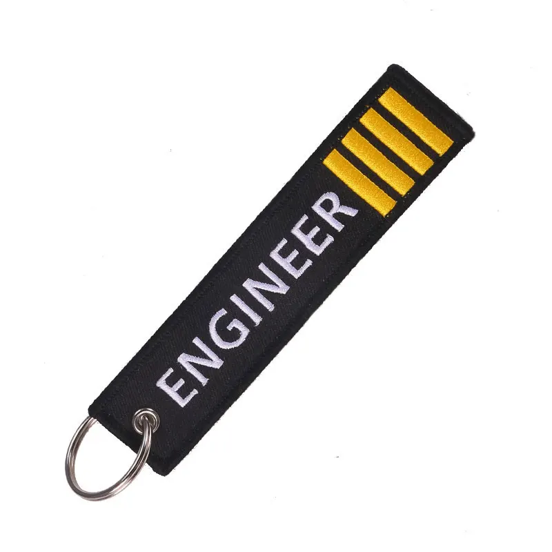 Remove Before Flight Key Chain ATC Air Traffic Controller Key Ring Embroidery Customize Key Chain Cars Motorcycles Keychains Tag