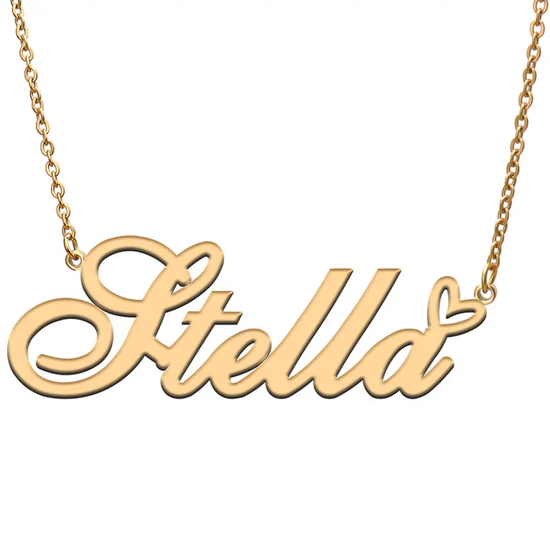 

Stella Stainless Steel Name Necklace for Women Personalized Dainty Jewelry Gift for Her Birthday Christmas Valentines Day