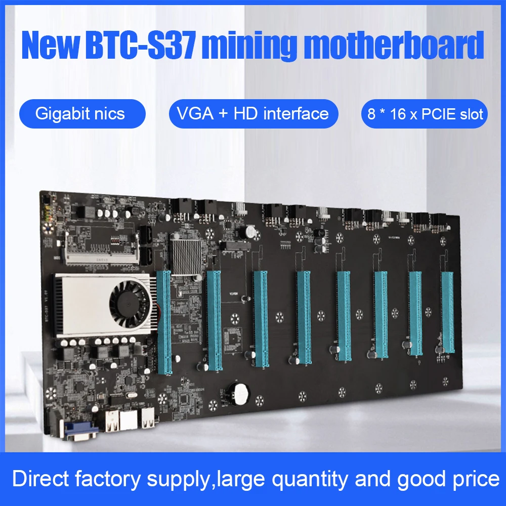 Chasis Minero BTC-S37 T37 D37 Mining Chassis Combo 8 GPU Placa base con Chasis Minero BTC-S37 T37 D37 Mining Chassis Combo 8 GPU Placa base con
