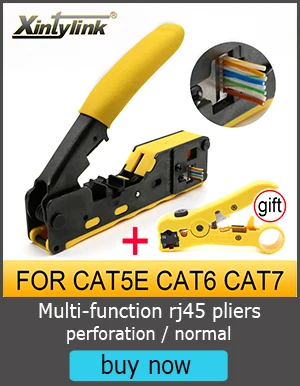 Xintylink Netzwerk-Handwerkzeug Zange Messer Flach- und Rundkabel UTP RJ45 Cat5 Cat6 Koaxialkabel-Abisolierwerkzeug Kabelschneider – Detail 5