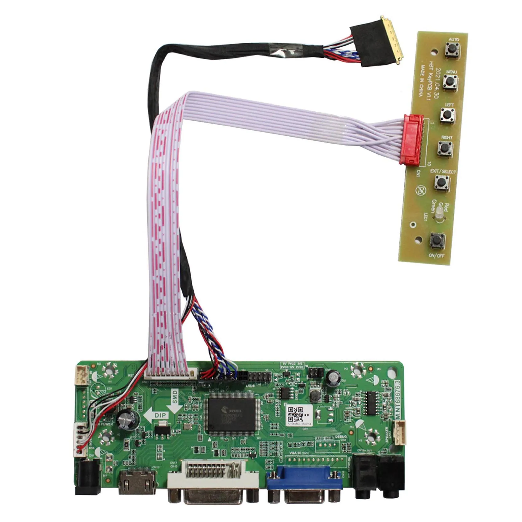 

VSDISPLAY HD MI VGA DVI Audio LCD Controller Card for LP140WH1 LP156WH2 B156XW02 11.6" 14" 15.6" 1366x768 LED 40pin LCD Screen