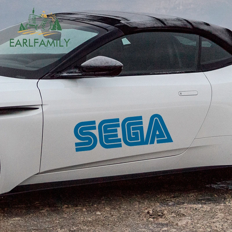 

EARLFAMILY 43 см x 13,2 см для SEGA, аркадная игра, логотип, большие автомобильные наклейки, оконные наклейки, виниловые автомобильные двери, багажники, водонепроницаемые