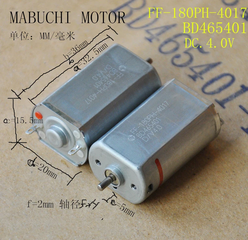 1PC MABUCHI Motor FF-180PH-4017 180 DC Motor 2.4V 3.6V 4.0V Electric Razor Shaver Motor