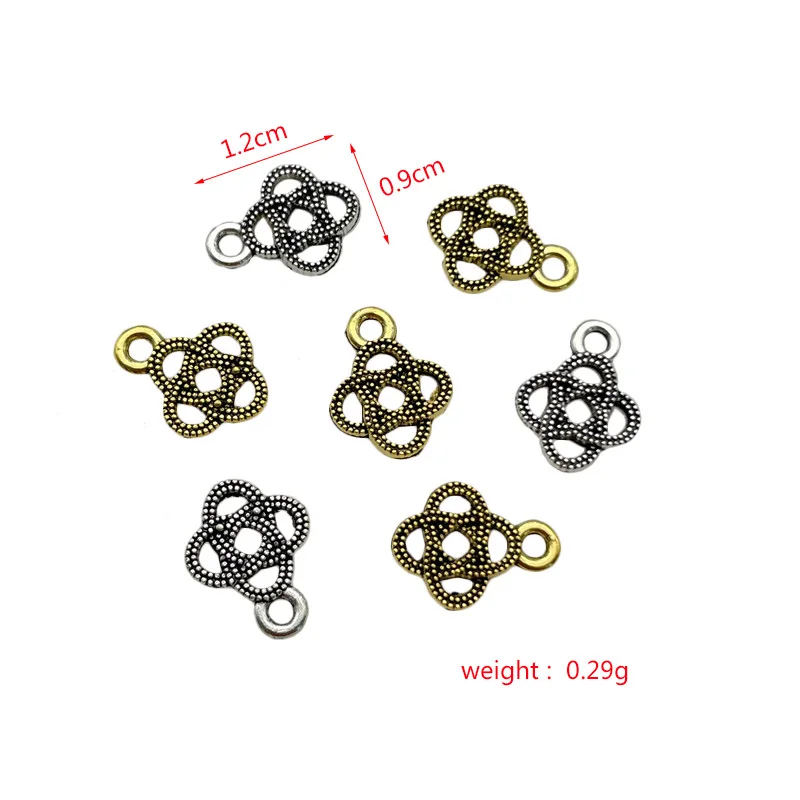 50pcs DIY making bracelets and necklaces two-color Chinese knot small pendant for jewelry crafts connection accessories