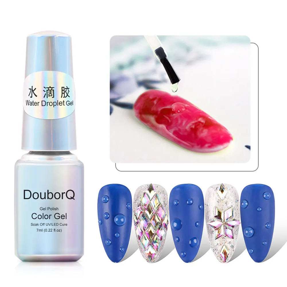 7ML Water Droplets Gel Nail Polish Gel Gem Clear Gel Nail Polish Glue Phototherapy Glue Glass Water Drop Glue