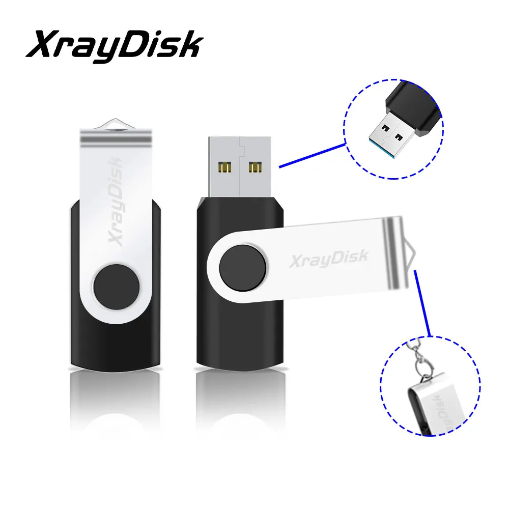 XrayDisk-デスクトップおよびラップトップ用の外部ストレージメモリ,USB 3.0,32GB,64GB,128GB,256GB,1USB3.0キー