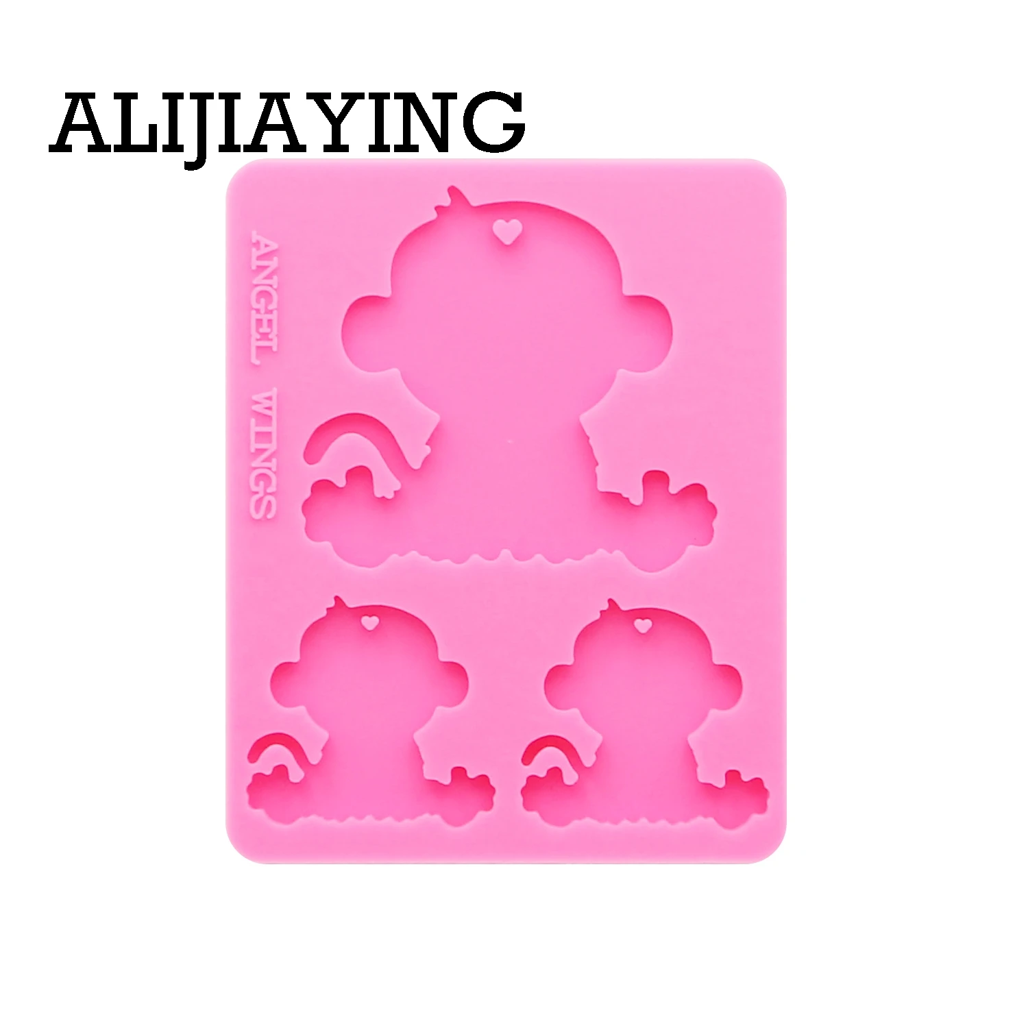 DY0123 shiny Monkey family mama/baby silicone mold DIY craft keyring pendant for women girl trinket fashion jewelry keychains