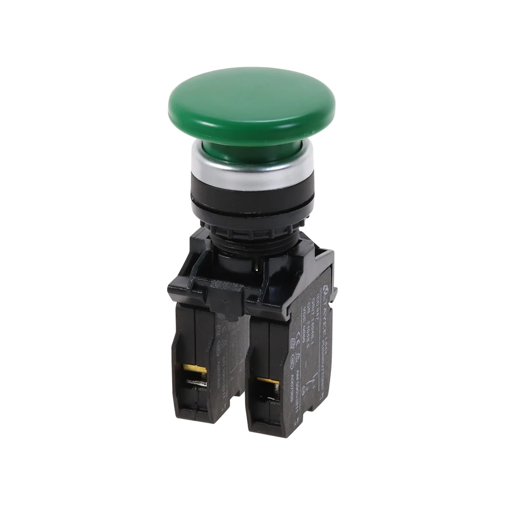 Green Mushroom NO+NC Momentary Push Button Switch