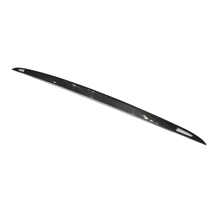 Glossy Black Waterproof Real Carbon Fiber Tail Rear Trunk Lid Cover Trim Rear Trunk Boot Tailgate Door Tail For Tesla Model S