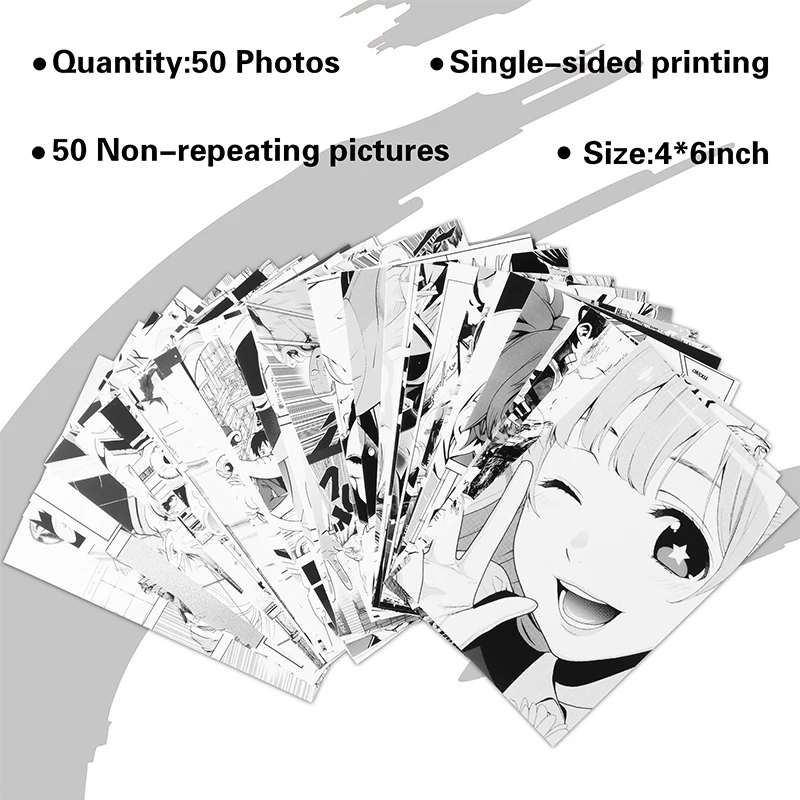 50Pcs Wall Collage Kit Aesthetic Anime Manga Panels Poster Birthday Present Art Print Photo Collection for Teens Bedroom Decor