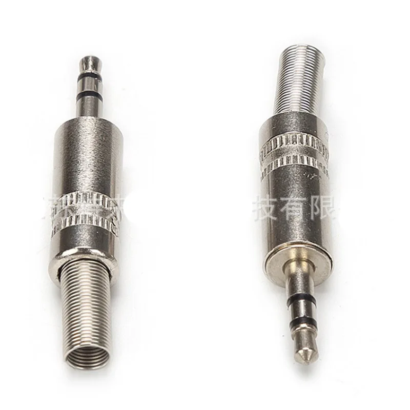 5 pcs 3.5mm 3-Pole Stereo Metal Plug Connector 3.5 Plug & Jack Adapter With Soldering Wire Terminals 3.5mm Stereo Plug
