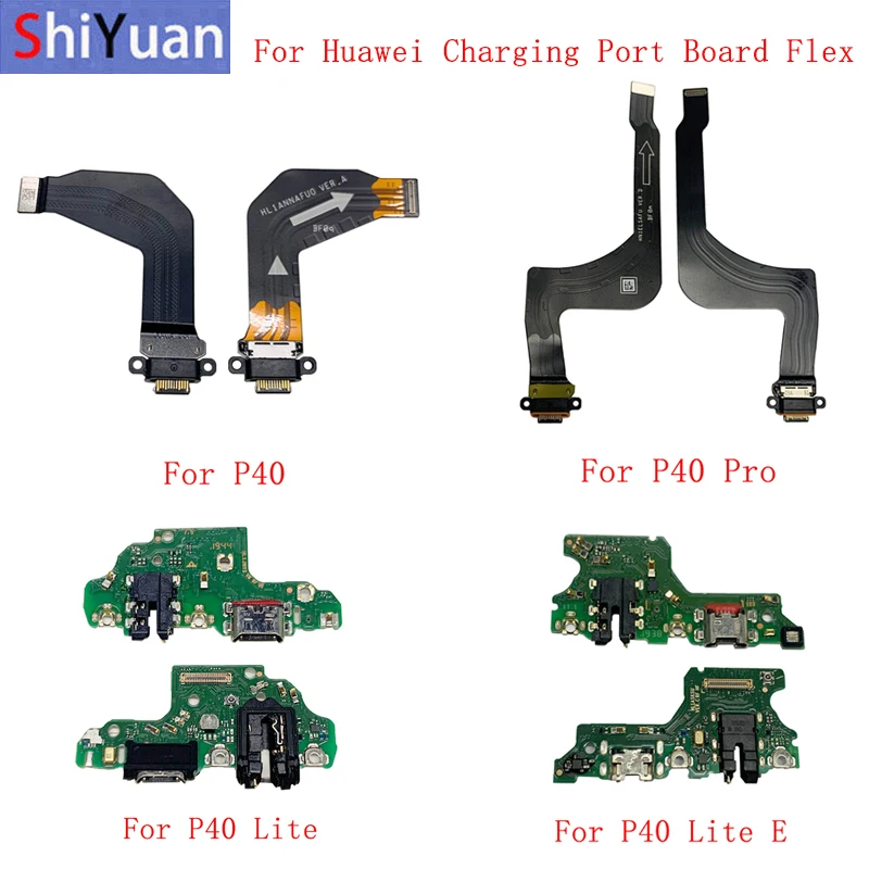 

USB Charging Dock Port Connector Board Parts Flex Cable For Huawei P40 Pro P40 Lite E Charging Connector