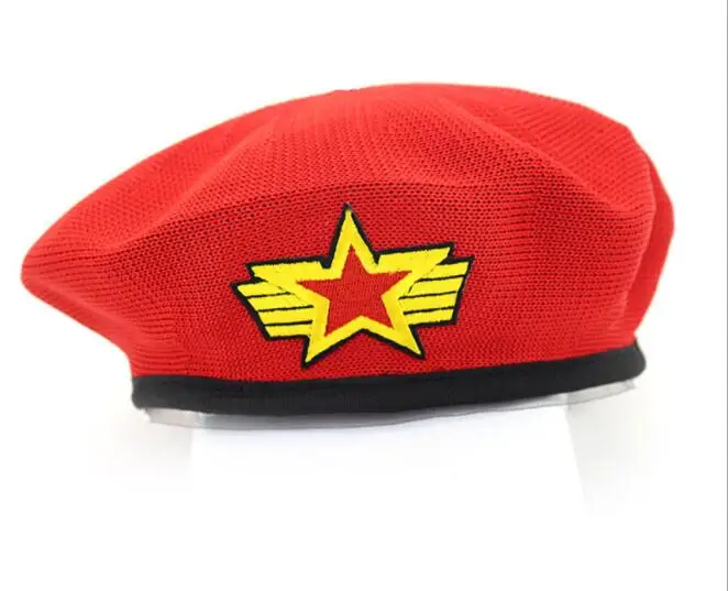 2020 New Knitted Captain Cap for Women Party Cosplay Hat Berets Female Crochet Military Hats Star Flat Cap Casquette Navy Cap