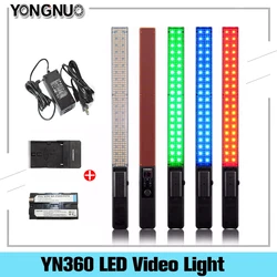 YONGNUO YN360 Handheld LED Video Light RGB Tube Photography Light 3200k-5500k RGB Color Temperature + Optional Battery Kit