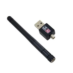 Adaptador de wi-fi usb dongle 150mbps, receptor de wi-fi com antena externa sem fio 2.4ghz 150mbps para rede lan