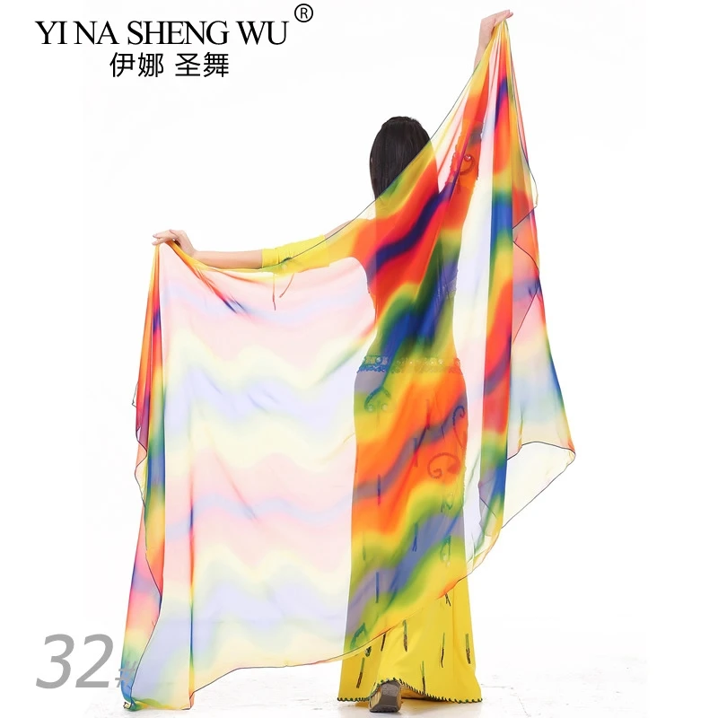 Belly Dance Veil Chiffon Veils Silk-like Bollywood Stage Performance Dancing Scarf Shawl 250cm*120cm Dance Accessories Veils