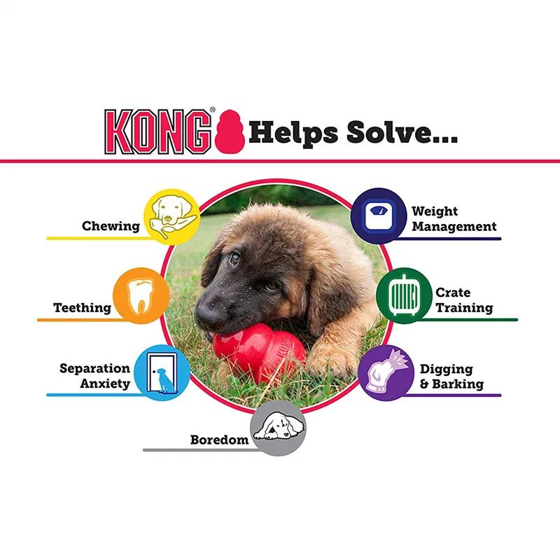 KONG Klassisches Kauspielzeug für Hunde aus natürlichem Zahngummi mit Ihrer Wahl des Leckerli-Spielzeugs XS-XXL – Detail 10