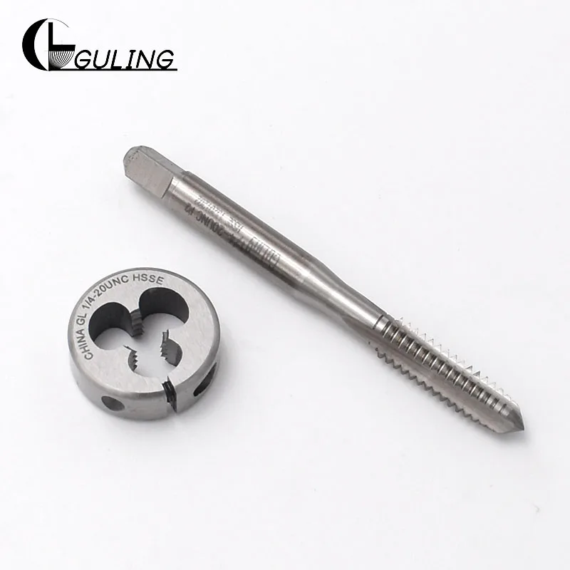 GULING HSSE Tap และ Die ชุด M1X0.25 Hand Taps และรอบตาย