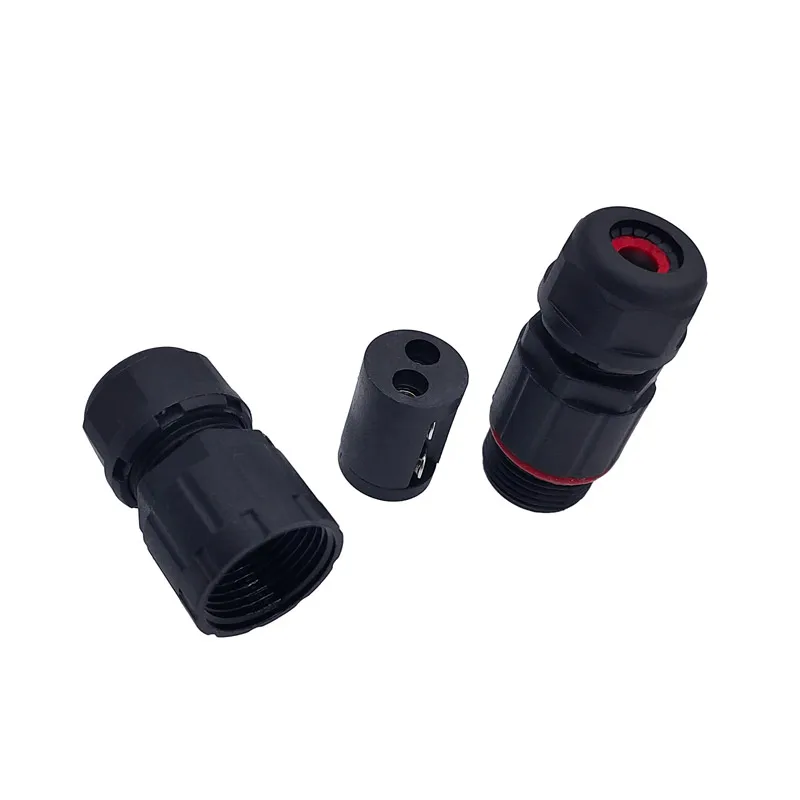 Mini IP68 Waterproof connector M12 2pins Butt plug welding free Flame retardant nylon  connectors