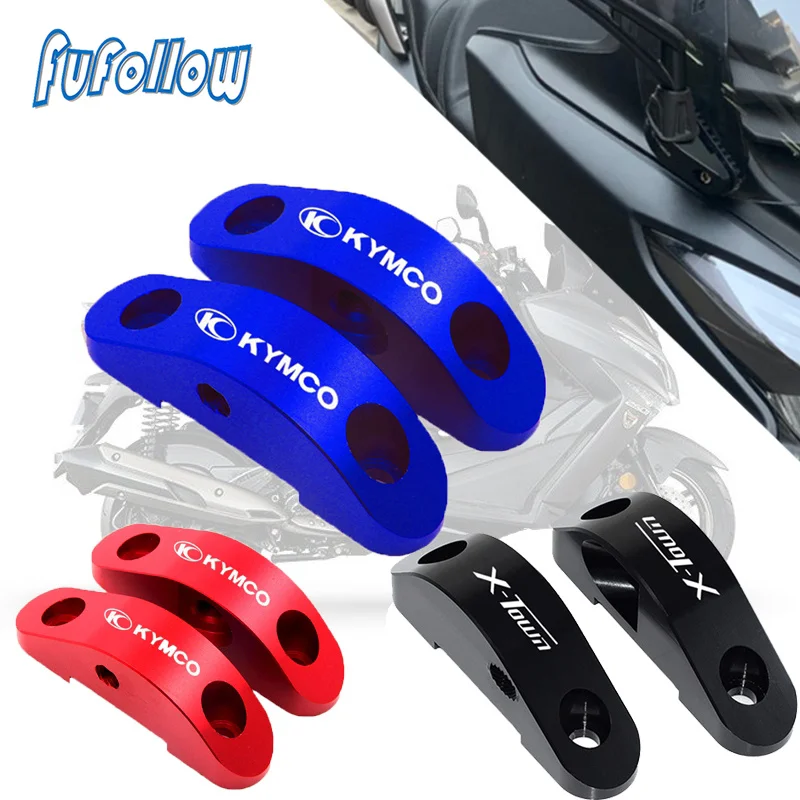 For KYMCO XTOWN X-TOWN 125i 300i x town Motorcycle Mirror Extension Kits Mirrors Holder Linking Forward Bracket Hole Adapter Cap