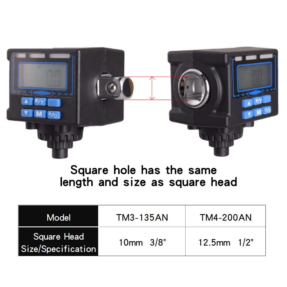 Two-in-one function of tire pressure and tread scale Digital exhibit wrench head torque adapter tire pressure gauge