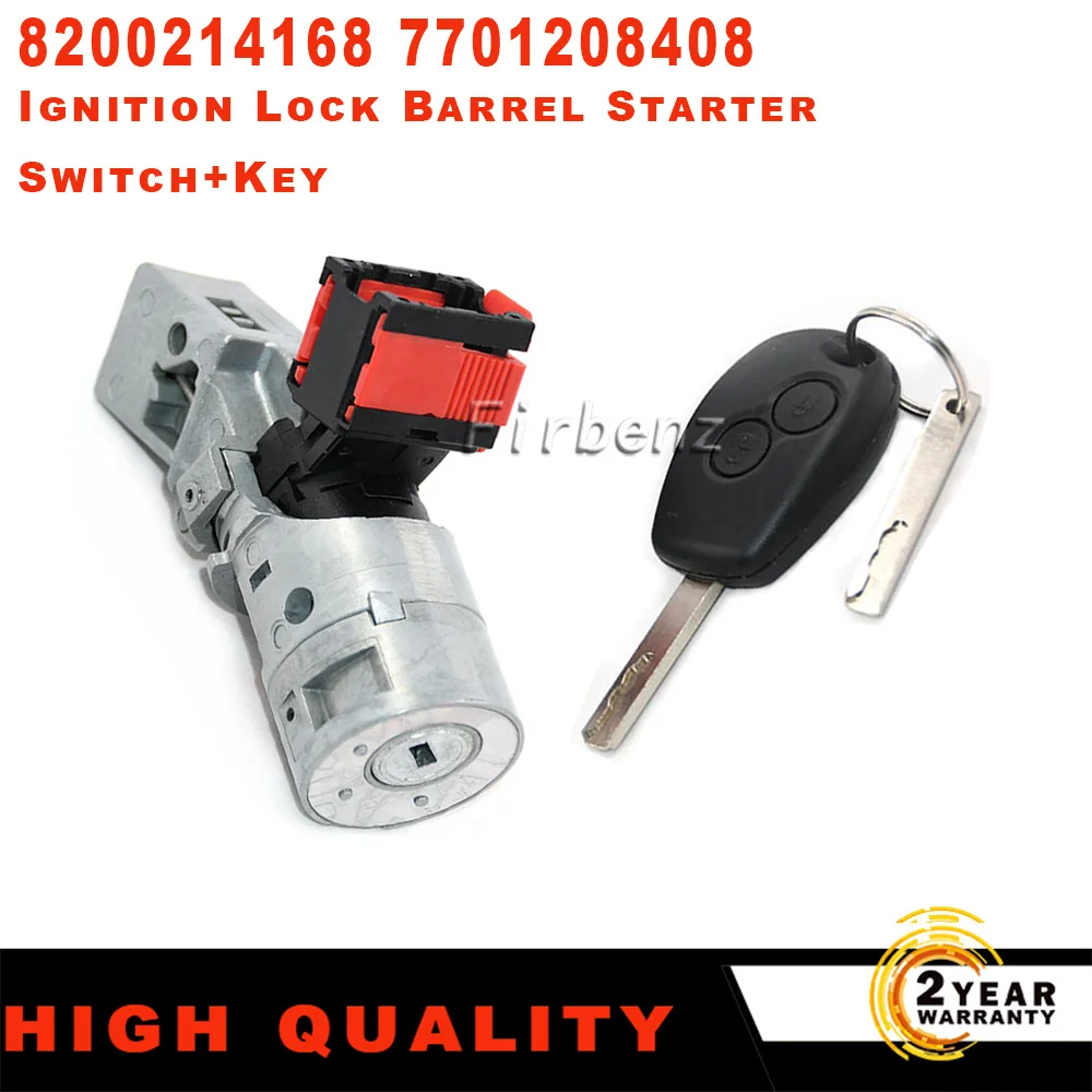 7701208408 8200214168 Ignition Lock Barrel Starter Switch+Key for Renault for Vauxhall Fiat 2005-2012