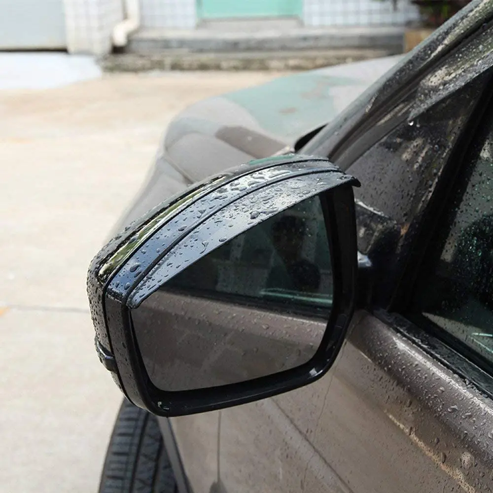 

ABS Plastic Side Rearview Mirror 3D Rain Eyebrow Trim Cover Black For Land Rover Discovery Sport 2015-2018, Evoque 2014-2018