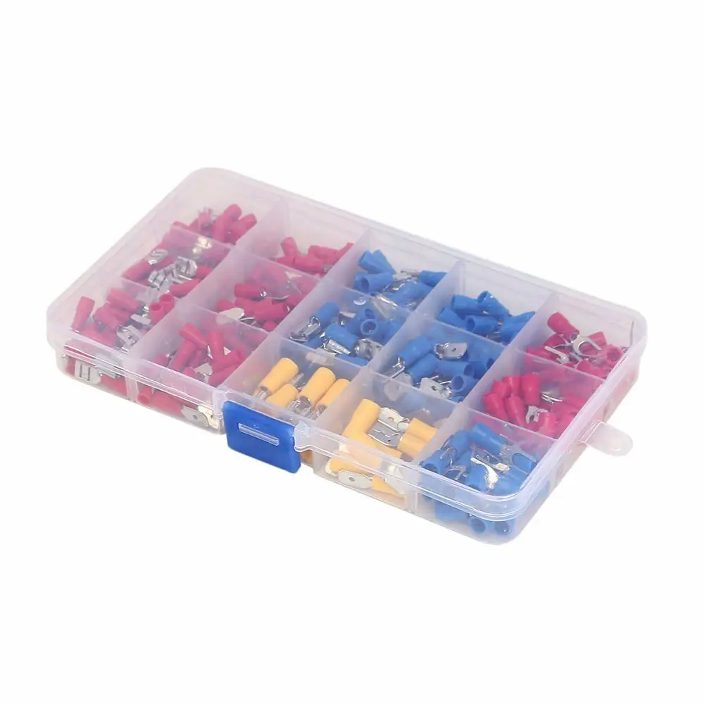 280pcs Assorted Crimp Spade Terminal Insulated Electrical Wire Connector Kit Set