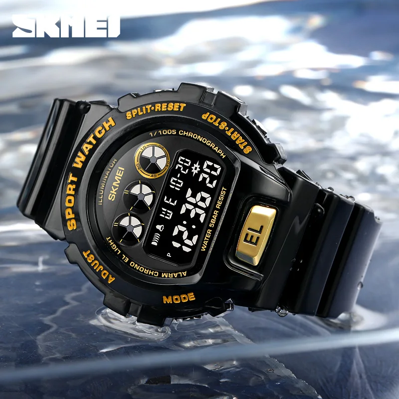 SKMEI New Sport Digital Men\'s Watches Fashion Waterproof Shockproof Juvenile Alarm Clock Electronic Wristwatch Relojio Masculino