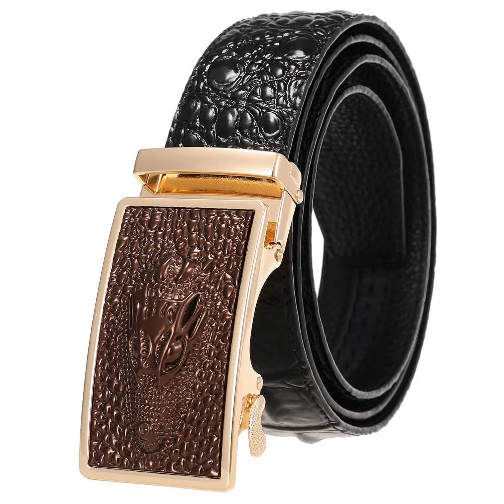 New Men Belt Fashion  Alloy Automatic Buckle Belt Business Affairs Casual Decoration Belt Men's Belts 3.5cm Luxury Fashion