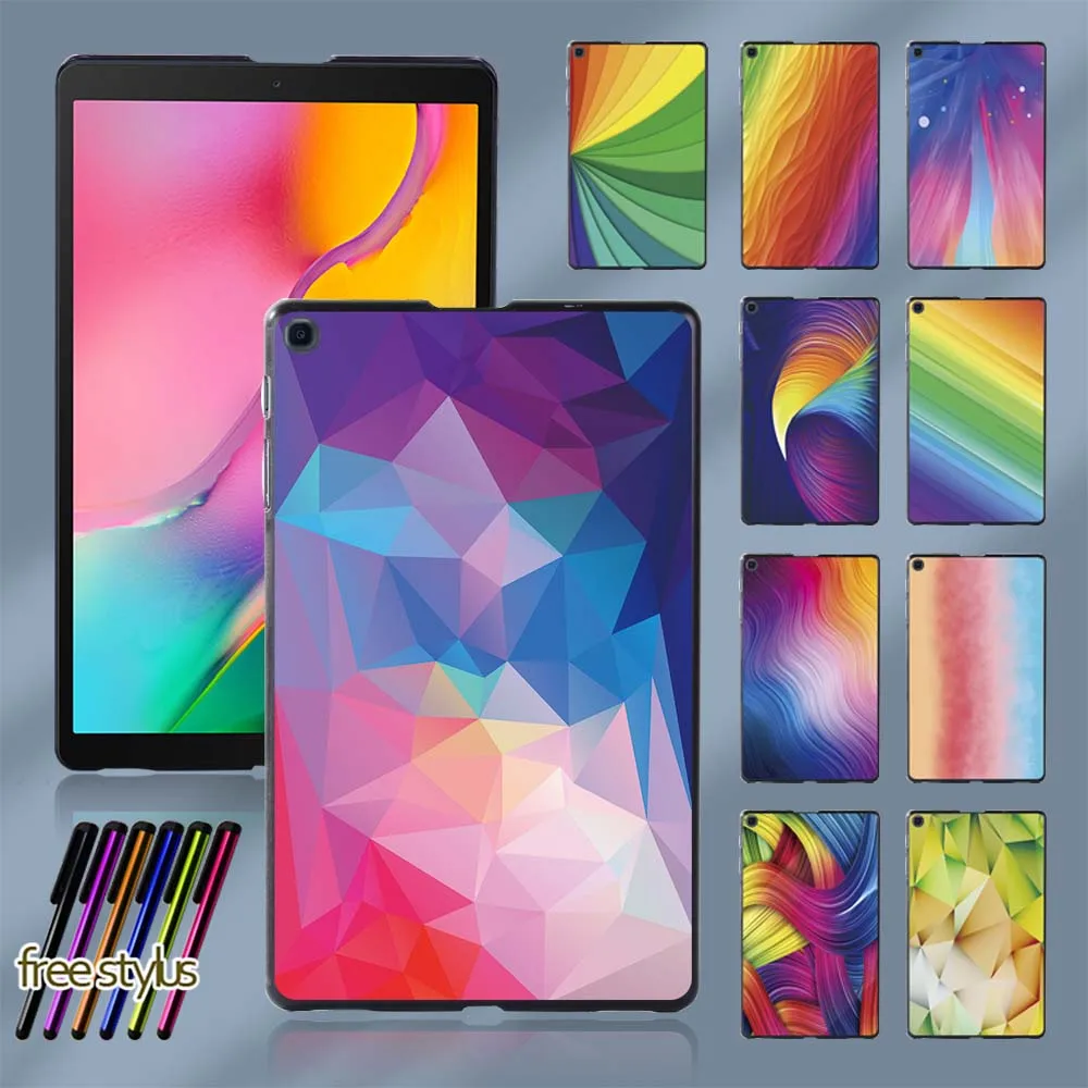 Watercolor Pattern Tablet Case for Samsung Galaxy Tab A 8.0 (2019) T290 T295 Slim New Back Shell Cover + Free Stylus