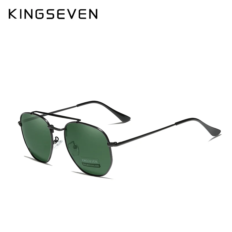 

KINGSEVEN, Аутентичные Винтажные Солнцезащитные очки, мужские, поляризационные, женские, мужские, шестигранные, солнцезащитные очки, нержавеющая сталь, Lunette De Soleil Femme N7748