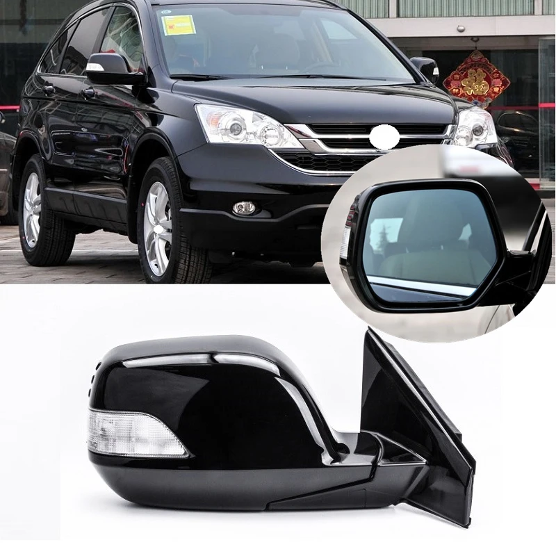 Lofty Richy Side Rearview Mirror Assy Assembly For HONDA CRV 2007-2011 RE1 RE2 RE4 9-PIN With LED Light Heating Electirc Folding