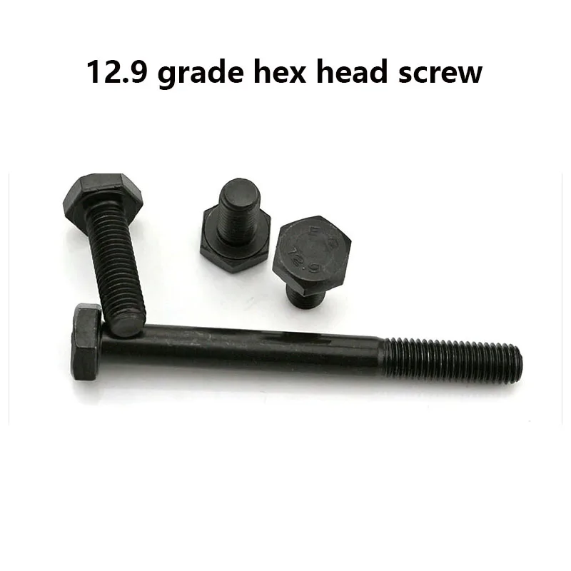 12.9 grade hex head screw alloy steel high strength hex head Half tooth bolt M5 M6 m8m10  2PCS