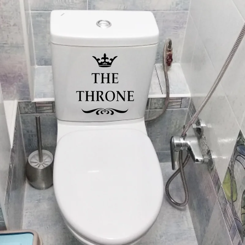 Personalized Throne Wall Stickers Interesting Home Decoration For Toilet Toilet Wallpaper Waterpoof Peel & Stick PVC Art Decals