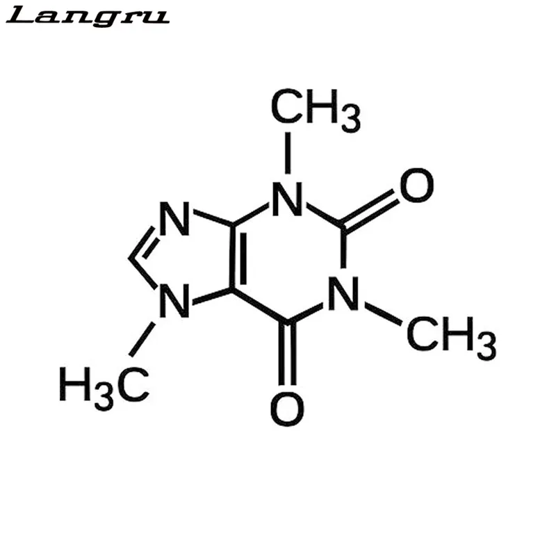 

Langru 20x15.6CM Caffeine Molecule Vinyl Decal Car Sticker Accessories Jdm