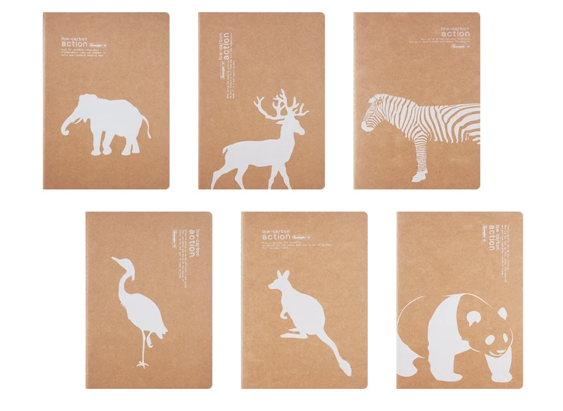 A5 B5 gruby notatnik notatnik obszerny Kraftpaper zwierząt piśmienne niestandardowy notatnik miękka powierzchnia duży notatnik praktyka studencka