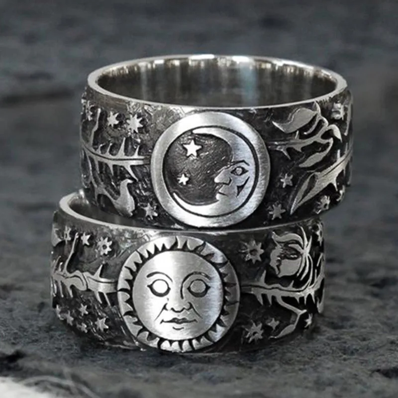 CAOSHI Handmade Carved Design Rings Women/Men Antique Punk Party Finger Rings Fancy Gifts Statement Jewelry Wholesale