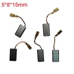 10Pcs 5 x 8 x15mm Graphite Copper Motor Carbon Brushes For Bosch Angle Grinder Electric Hammer Electric Rotary Tool