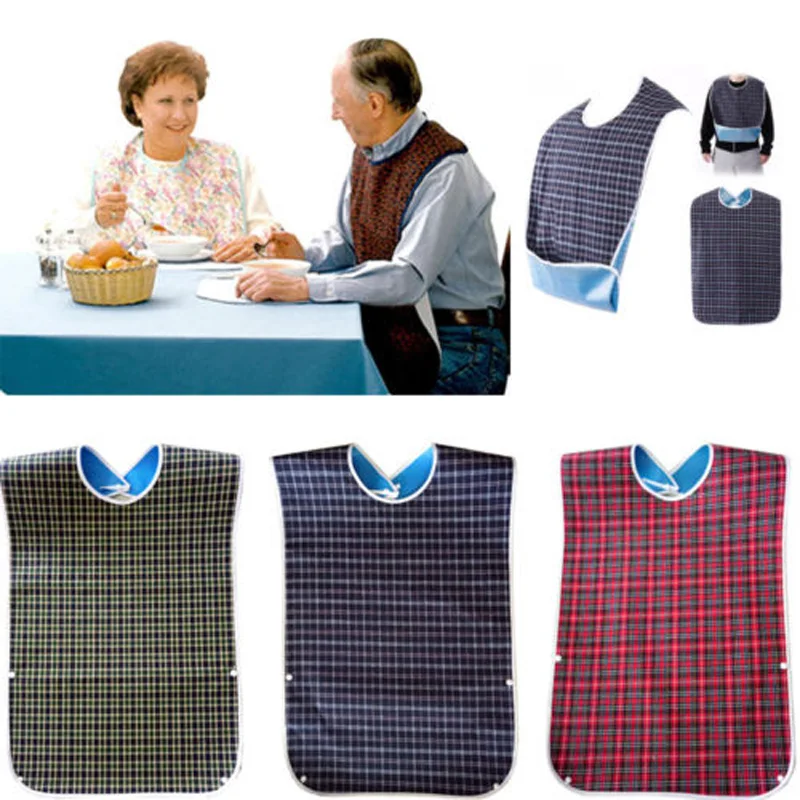 1 Pcs Old Man Apron Large Waterproof Adult Mealtime Bib Clothes Protector