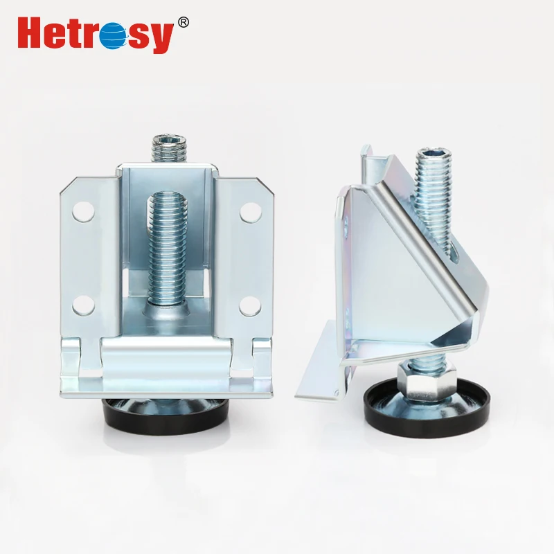 

Hetrosy Hardware Heavy Duty Adjustable Cabinet Leveling Feet Wardrobe Closet Metal Furniture Foot Pack of 2PCS