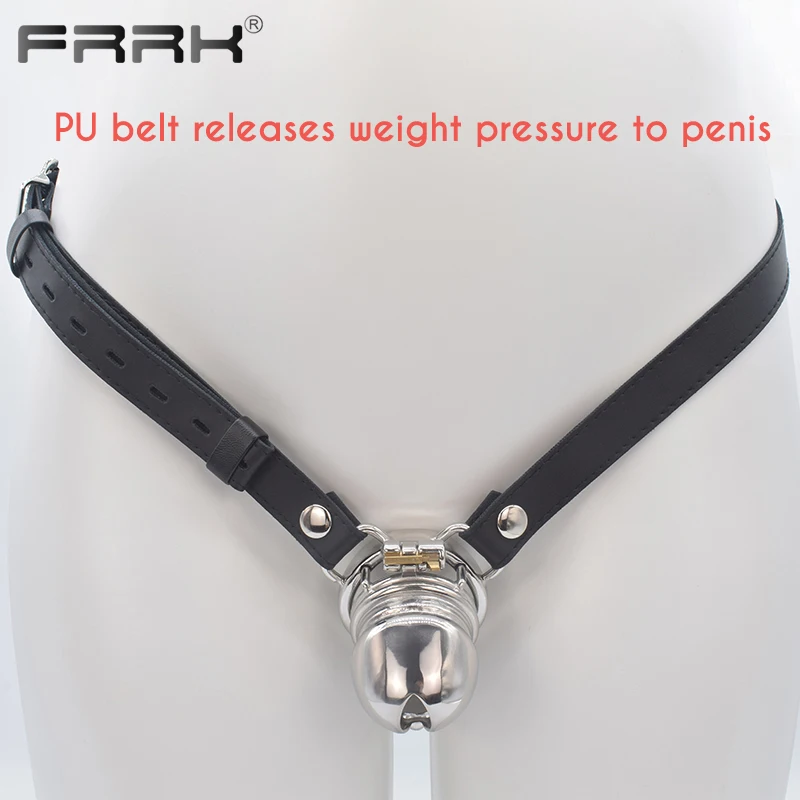 FRRK Strapon Cock Cage with Male Chastity Belt for Her to Control Couple Penis Ring BDSM Sexules Toys Adult Supplies Sex Shop