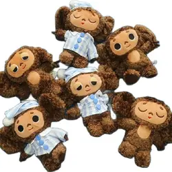 Juguete de peluche cheburashka para niños, mono de ojos grandes con ropa, muñeca de Anime de Rusia, muñeca de sueño apaciguar, alta calidad