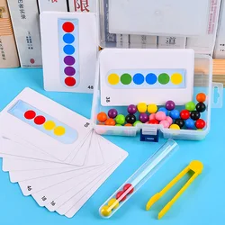 Children Fine Motor Skills Montessori Clip Beads Test Tube Sequence Tweezers Training Games Educational Toys For Kindergarten