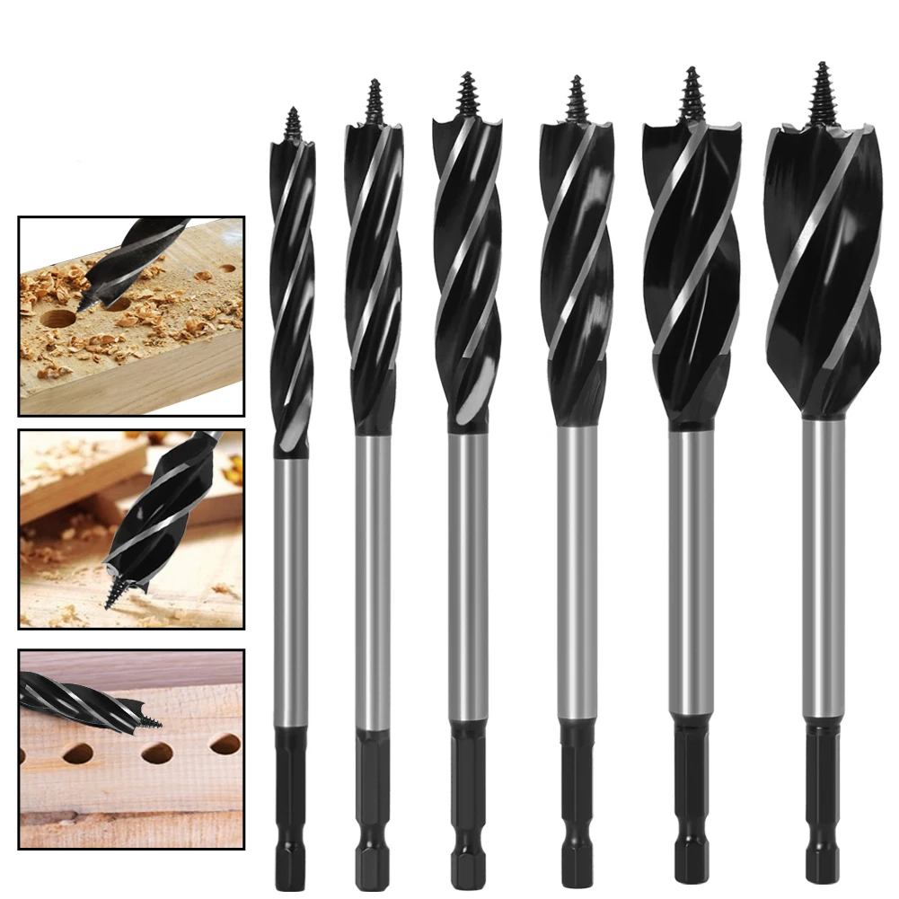 10mm-35mm Twist Drill Bit Set Wood Fast Cut Auger Carpenter Joiner Tool Drill Bit For Wood Cut Suit for woodworking