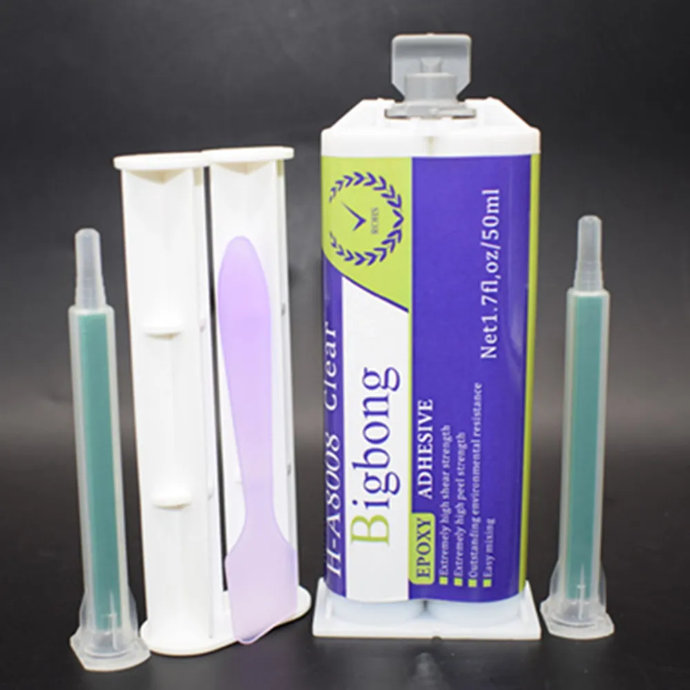 50 ml transparentes Epoxidharz, klare Epoxidharz-Mischung 1:1, struktureller AB-Klebstoff, 2 Stück statische Mischdüsen, Handpumpe und Mischspatel. – Detail 7